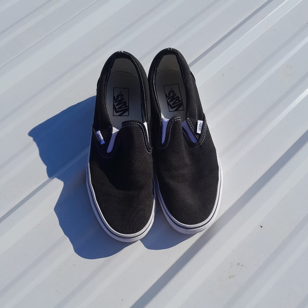 Black Slip On Vans